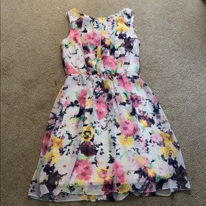 Summer garden floral flowy dress